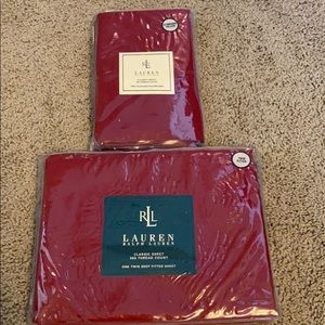 Ralph Lauren twin fitted sheet and pillow case set